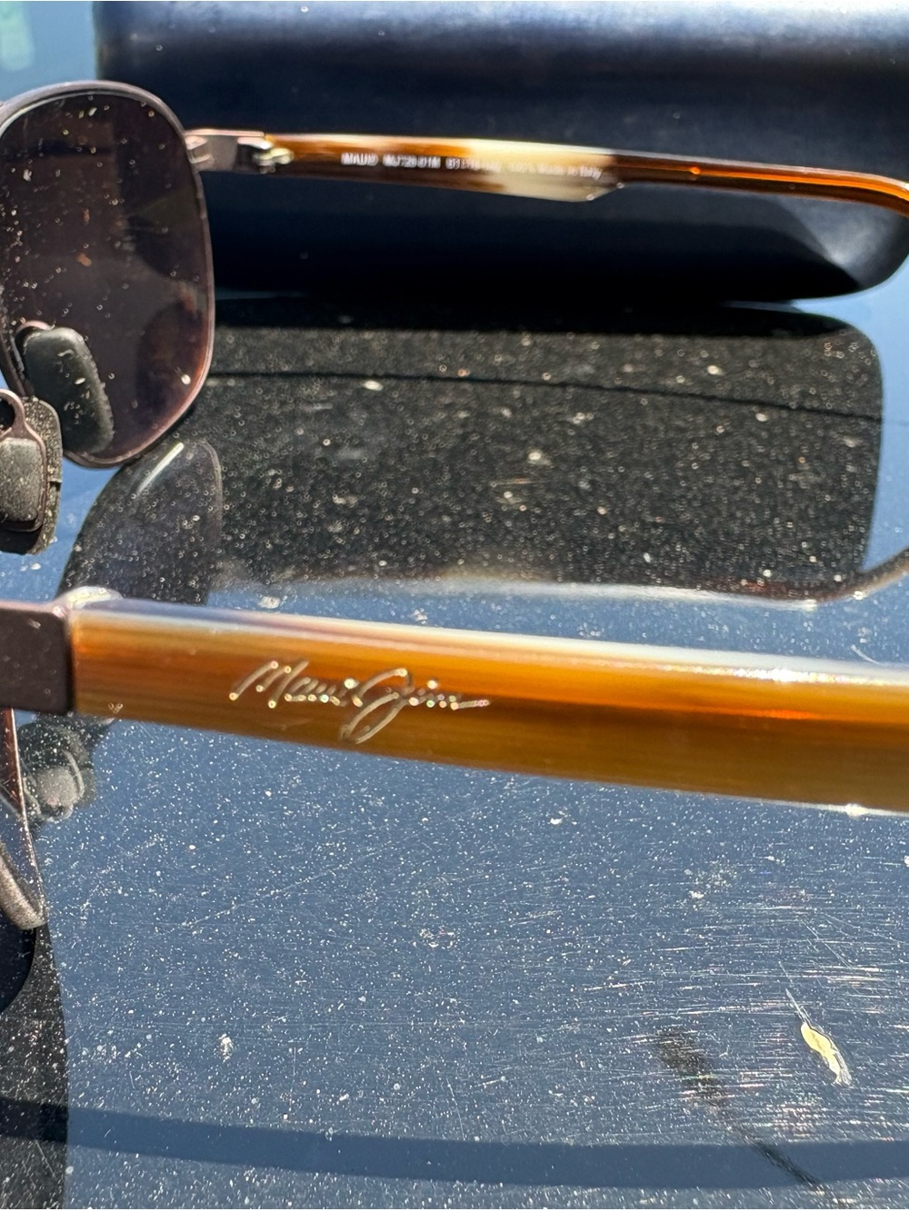 Maui Jim Castles Polarized Aviator Sunglasses H728-01M - Picture 3 of 15